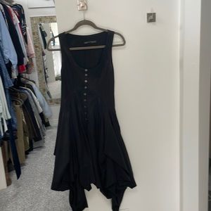 All Saints black parachute dress